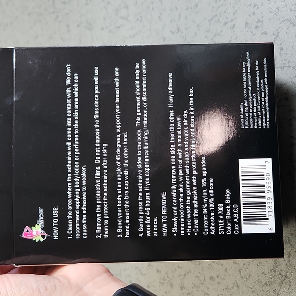 V-Bra Backless Strapless Bra with Adhesive Side Tapes Nude Color - Picture 3 of 6